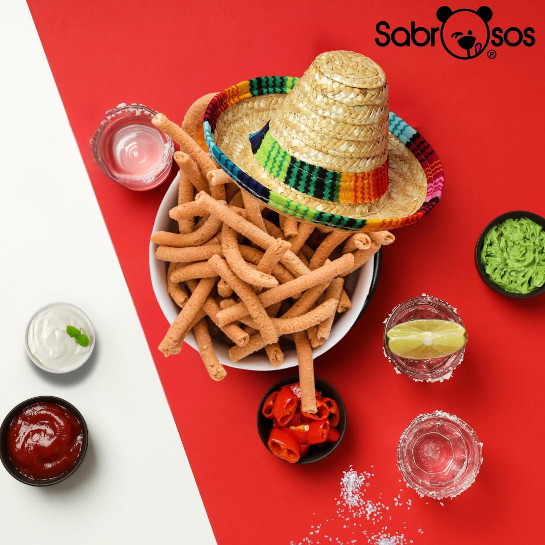 Sabrosos Brand Sesame Corn Sticks - Churritos de Maiz con Ajonjoli - Family Pack (2 x 500g) (2 X 17.6 oz) by Sabrosos Churritos