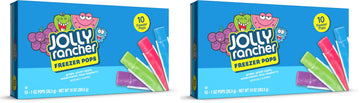 Jolly Rancher Freezer Bars, Assorted Flavors, 1 Oz Bars,10 Ice Bars (Pack of 2)