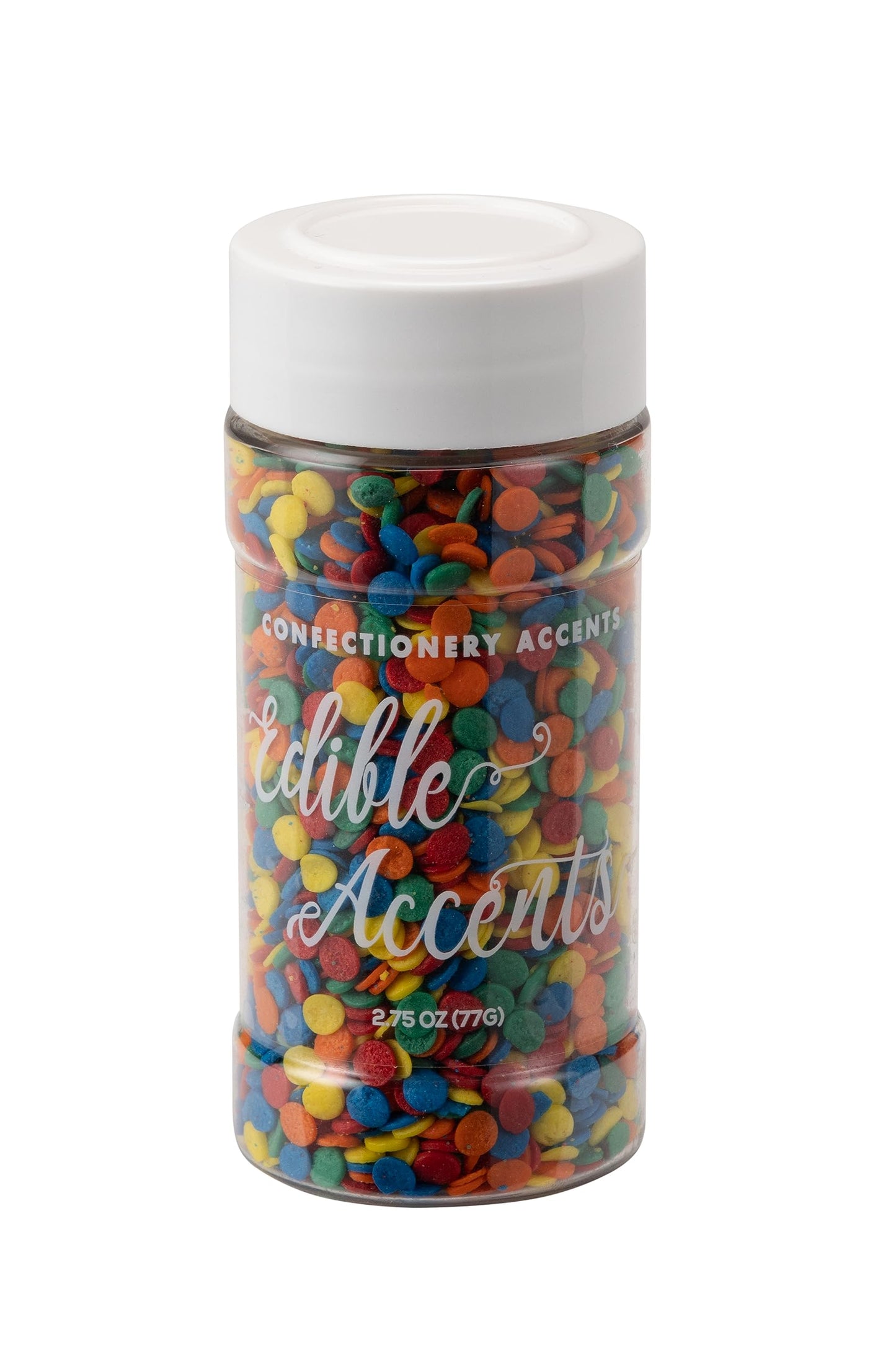 EDIBLE ACCENTS BRIGHT SEQUINS - Confectionery Accents, Gluten Free, Egg Free, Nuts Free, Kosher, Fancy Sprinkles Medley Mix, For