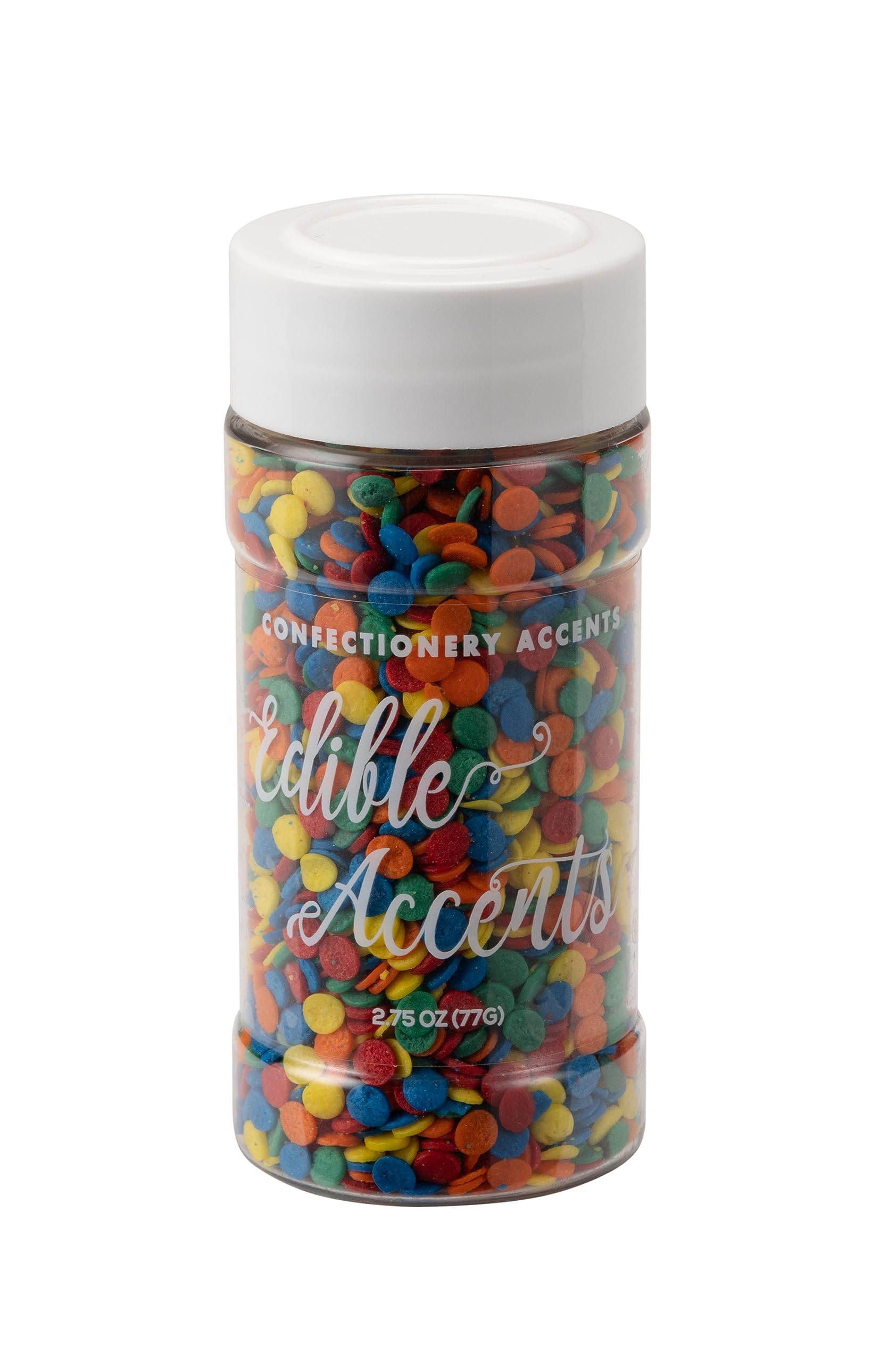 EDIBLE ACCENTS BRIGHT SEQUINS - Confectionery Accents, Gluten Free, Egg Free, Nuts Free, Kosher, Fancy Sprinkles Medley Mix, For