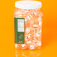 Papa'S Puffs Orange Flavored Pure Sugar Candy - Individually Wrapped In Resealable Tub - Fat-Free, Gluten-Free, Cholesterol-Free