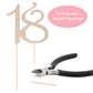 Crystal Creations 18 Cake Topper - Premium Rose Gold Metal Decoration, Sparkly Rhinestone, 1 Count