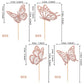 Rssta i Butterfly Cupcake Toppers, 24 Pack, Glitter, Paper, Rose Gold, Model XM248