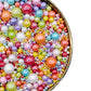 Christmas Rainbow Sprinkles, 130G 4.6Oz Cake Sprinkles,Cookie Sprinkles,Sugar Pearl, Edible Candy Pearls For Cake Cupcake Decora