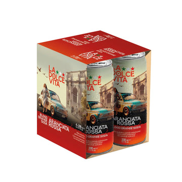 La Dolce Vita Italian Soda (Pack of 4, Blood Orange)
