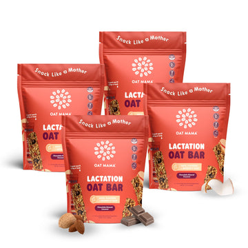 Oat Mama Chocolate Almond Coconut Lactation Bars | Essential Breastfeeding Snacks With Oats  Flaxseed & Beverage Makers Yeast | Milkflow Lactation Support For Nursing Moms - 20 Count