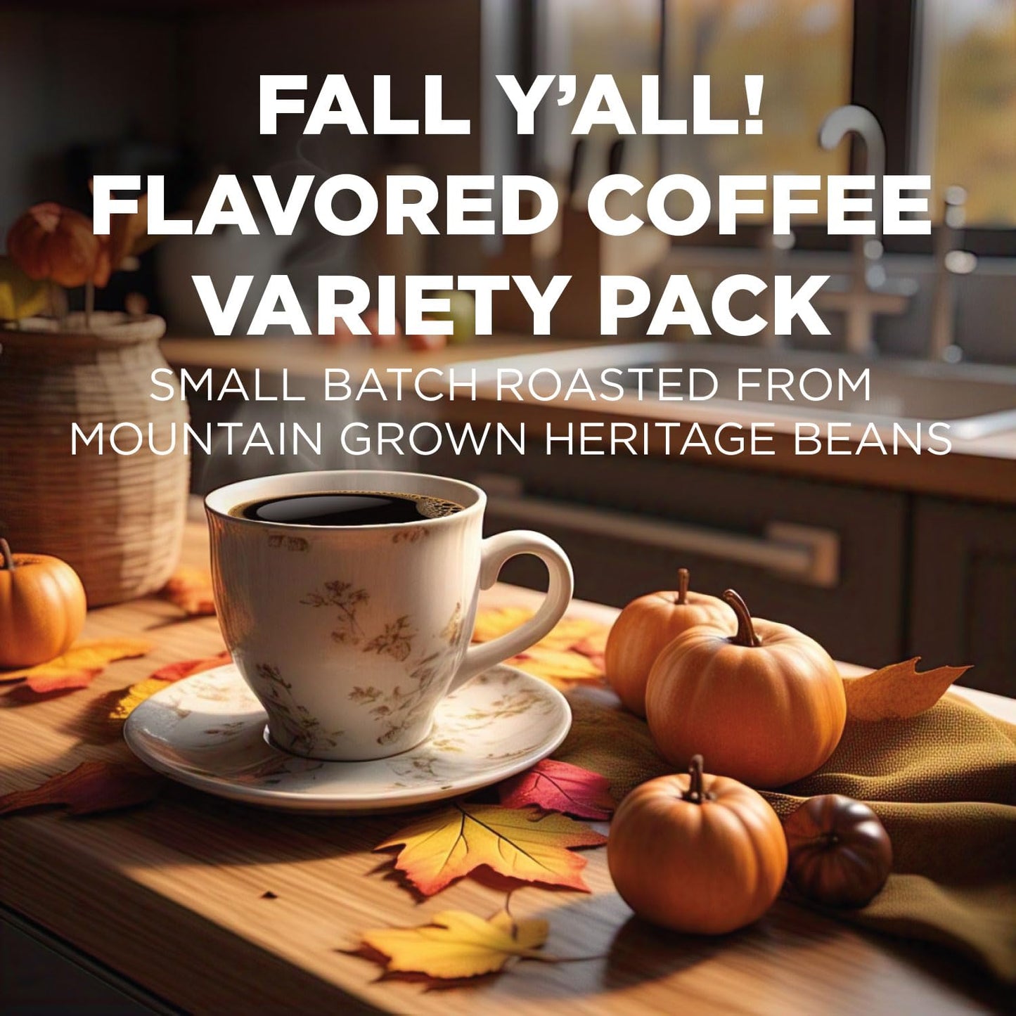 Mauds Fall Flavored Coffee Pods Variety Pack  42ct  6 Assorted Flavors  Medium Roast Coffee in Recyclable Single Serve Pods - 100% Arabica Beans  Compatible with Keurig K Cups Maker