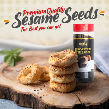 Fusion Select Roasted White Sesame Seeds - Natural Toasted Sesame Seeds - Crispy, Crunchy, Nutty Taste for Asian, Mediterranean