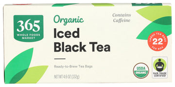 365 By Whole Foods Market, Organic Black Iced Tea, 22 Count