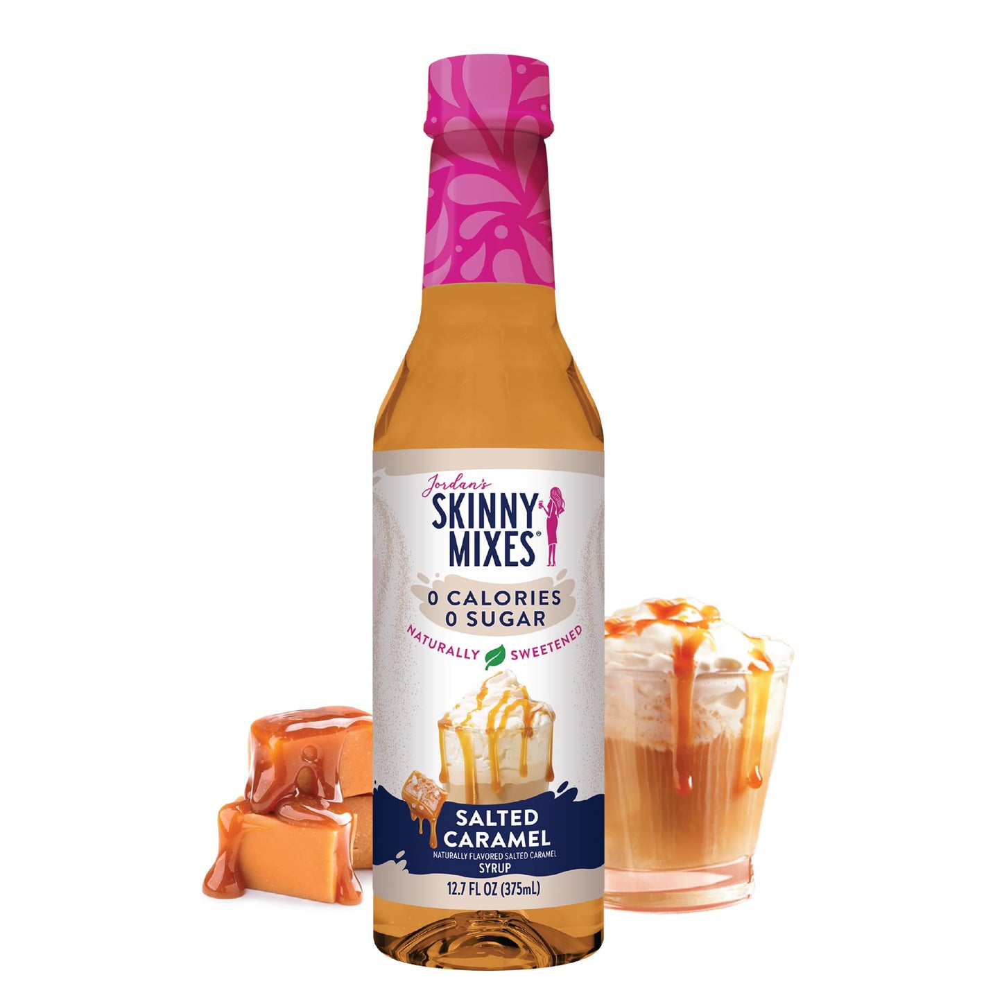 Jordans Skinny Mixes Salted Caramel Syrup, Naturally Sweetened, 0 Calorie, 12.7 Fl Oz