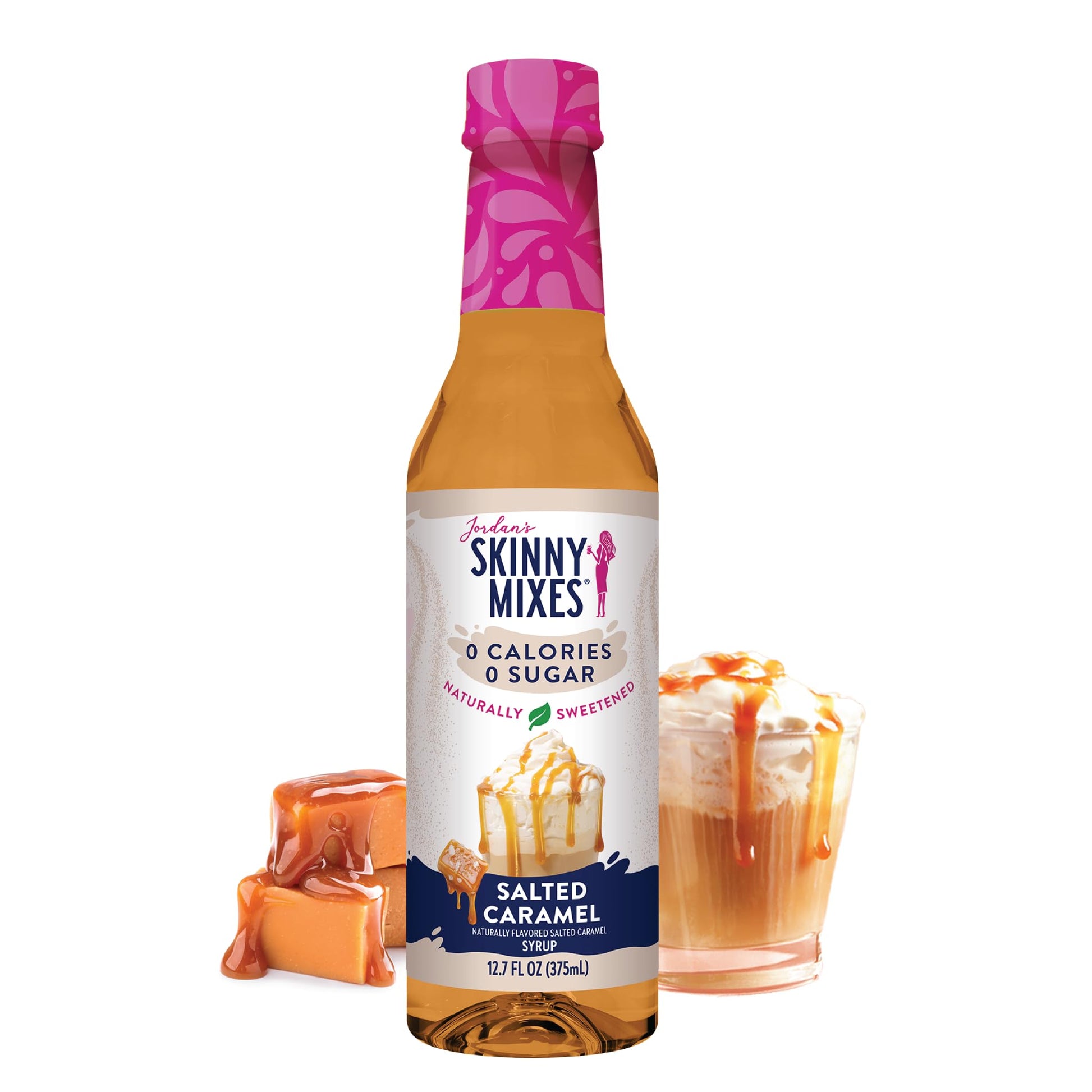 Jordans Skinny Mixes Salted Caramel Syrup, Naturally Sweetened, 0 Calorie, 12.7 Fl Oz