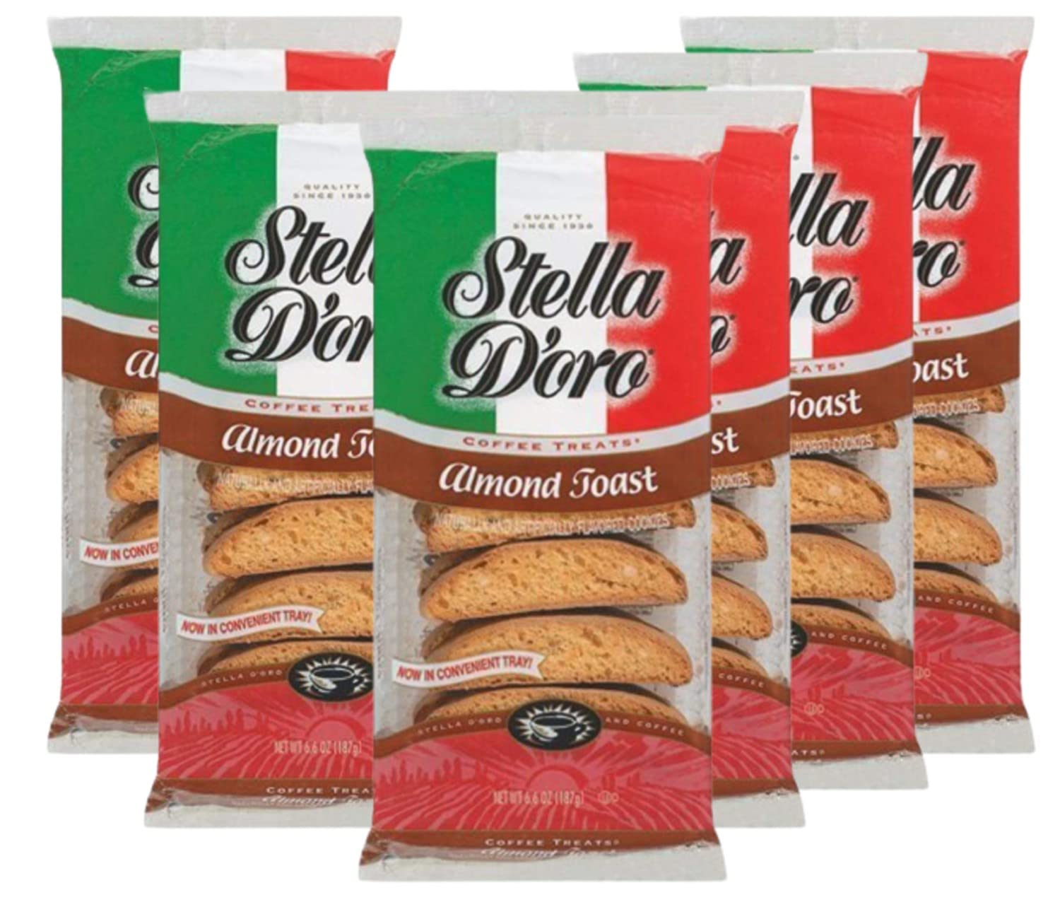 Stella Doro, Almond Toast, 6.6oz Bag (Pack of 6) by Stella Doro [Foods]