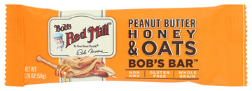 Bob's Red Mill Bob's Bar, Peanut Butter Honey & Oats, Gluten Free & Non-GMO, 1.76 Oz (Pack of 12)