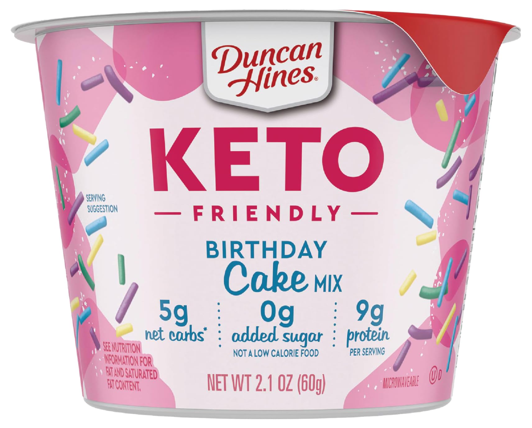 Duncan Hines Keto Friendly Birthday Cake Mix, 25.2 Ounce (Pack of 12)