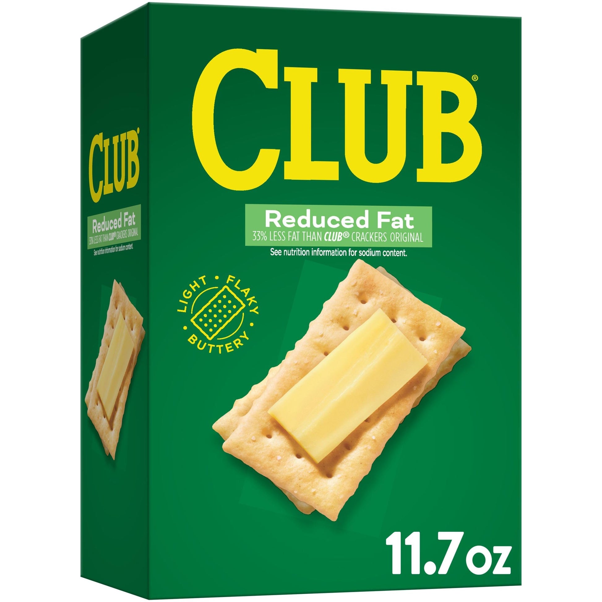 Club Crackers, Snack Crackers, Party Snacks, Reduced Fat, 11.7Oz Box (1 Box)