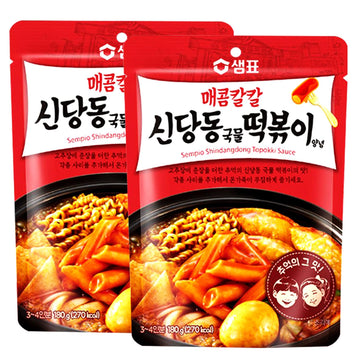 Minecook Shindang-dong Spicy Tteokbokki Sauce ??? ??, Rich, Savory Soup Base with Gochujang & Chunjang, Seasoning for Asian Cuis
