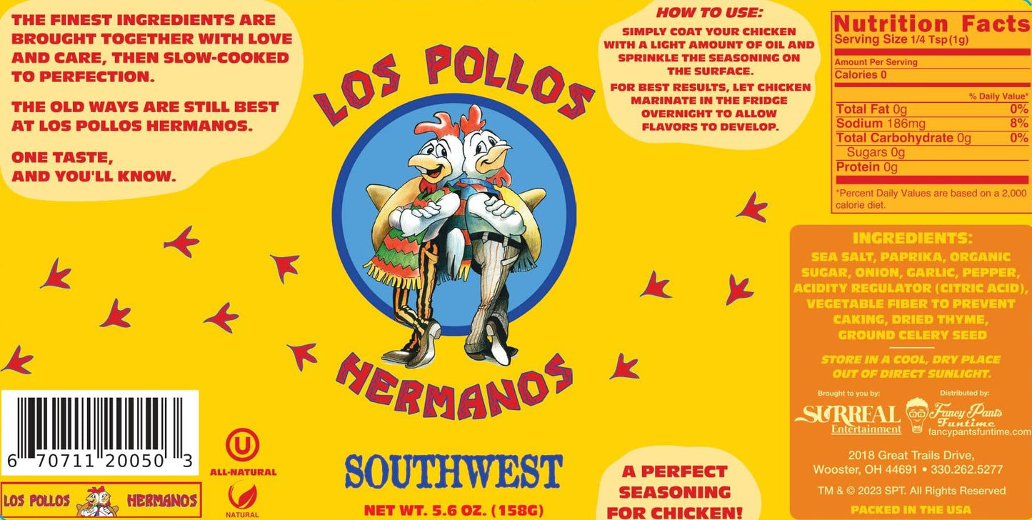 Los Pollos Hermanos Southwest Chicken Seasoning | Los Pollos Hermanos Gift | Best Chicken Dry Rub Southwest | Kosher, Gluten Fre