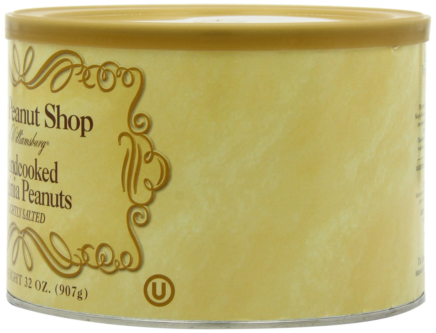 The Peanut Shop of Williamsburg Handcooked Virginia Peanuts, Lightly Salted, 32-Ounce Tins, Pack of 2, Tin