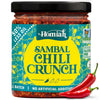 Homiah Sambal Chili Crunch, 6Oz - Less Oil Low Sodium Gluten Free Vegan, Sambal Oelek Chili Paste, Crispy Chili Crunch Topping W