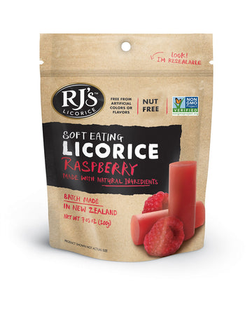 RJ's Soft Eating Licorice, Raspberry 7.05oz (Pack of 5)
