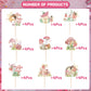 Rngmsi Fairy Cupcake Toppers - 36Pcs Fairy Birthday Party Decorations Chic Flower Fairy Baby Shower Party Cupcake Topper Decorat