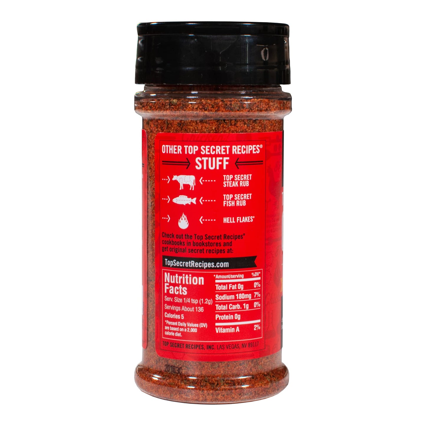 Todd Wilburs Top Secret Recipes Steak Rub - Gluten Free Meat Seasoning - 6 oz Shaker Bottle