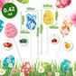 32 Pack Happy Easter Candy Suckers Lollipops, Cute Bunny & Egg Hard Lollipops Candy, Assorted Fruit Flavored Lollipop Suckers, I