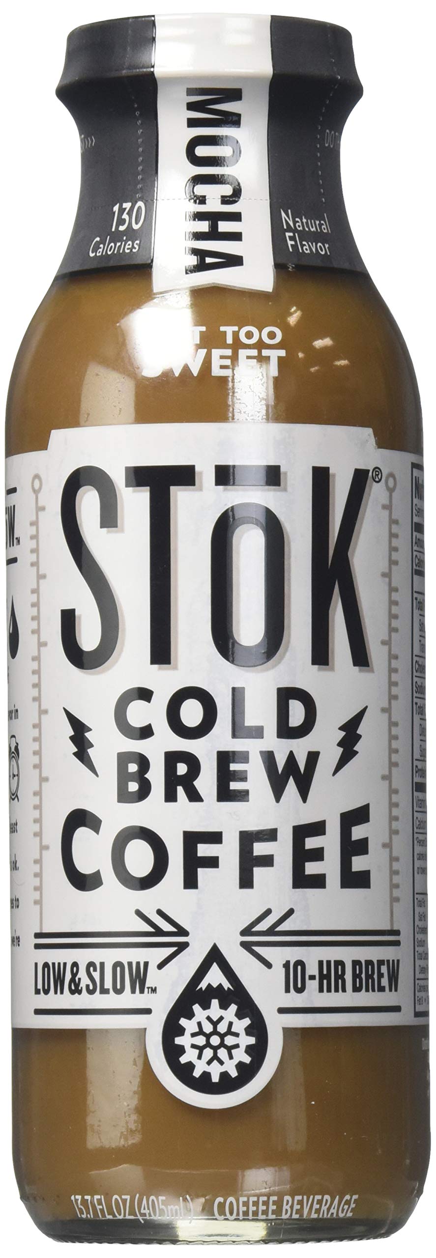 Stok Mocha Cold Brew Iced Coffee, 13.7 Fluid Ounce - 12 Per Case.