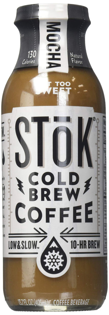 Stok Mocha Cold Brew Iced Coffee, 13.7 Fluid Ounce - 12 Per Case.