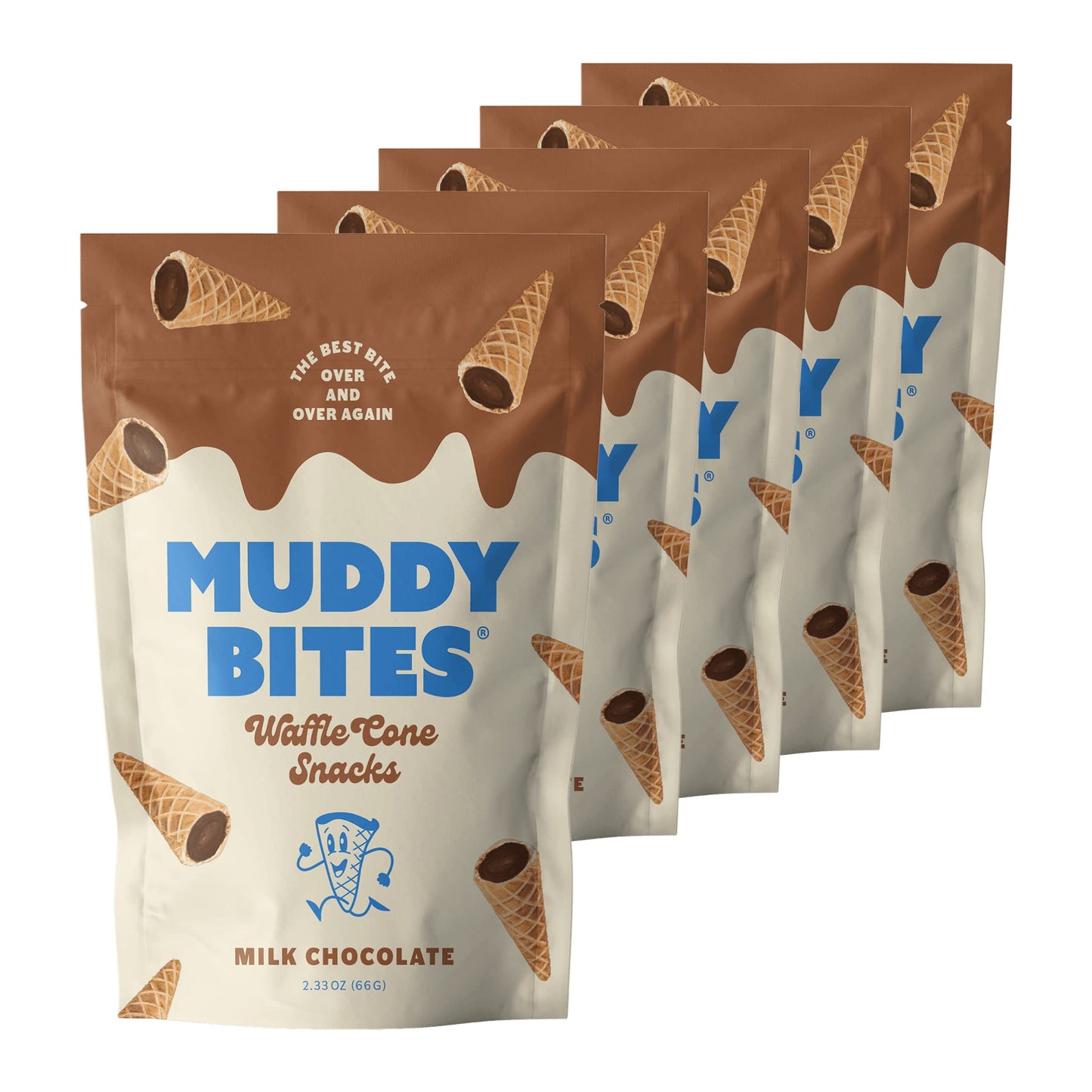 Muddy Bites chocolate Filled Bite Size Waffle cone Snack