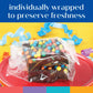 Happy Holidays Brownies Chocolate Food Gift Individually Wrapped For Men Women Package 4 Pack Winter Hanukkah | Nut Free | Corporate Kosher
