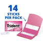Trident Sugar-Free Chewing Gum, 3 Packs of 14 Pieces, White, Model 00012546011518