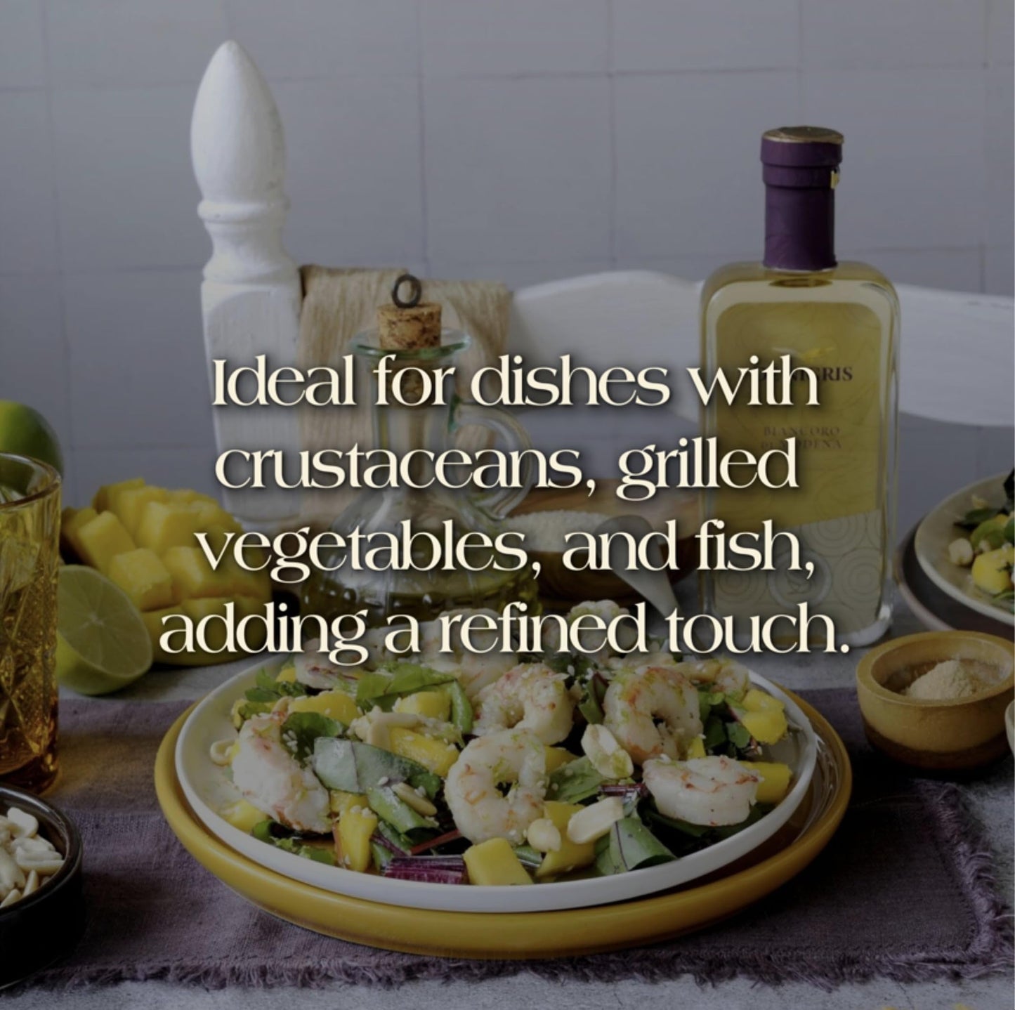 De Nigris Biancoro Sweet White Wine Vinegar, 8.5 Fl Oz (250ml) - Aged Condiment with Balsamic Vinegar from Modena, Italy