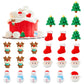 Ercadio 25 Pack Resin Christmas Cupcake Toppers Santa Claus Snowman Christmas Tree Cupcake Picks Resin Socks Cupcake Toppers For