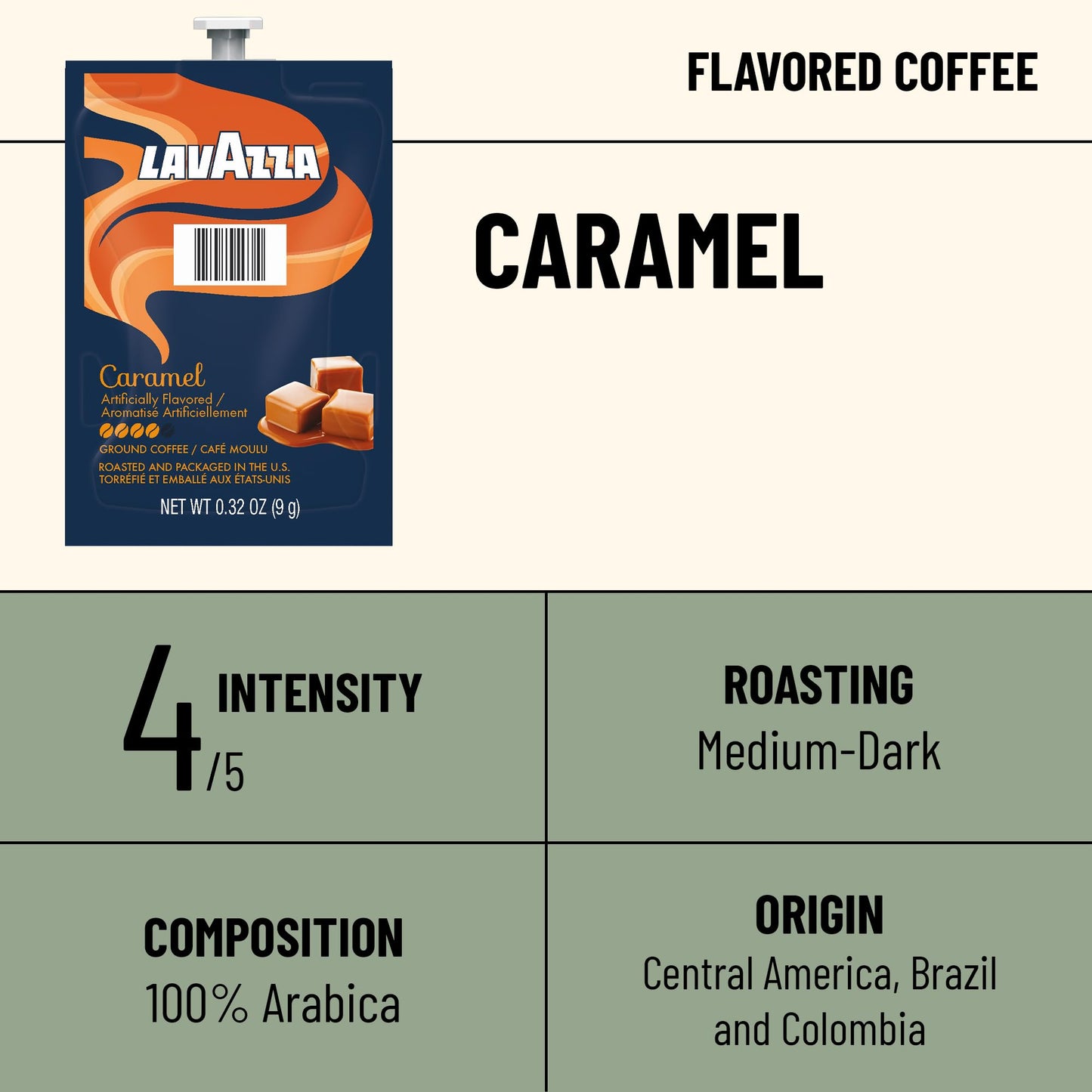 Flavia Lavazza Caramel Coffee Freshpacks works only with Flavia malt-inspired (Case of 76)