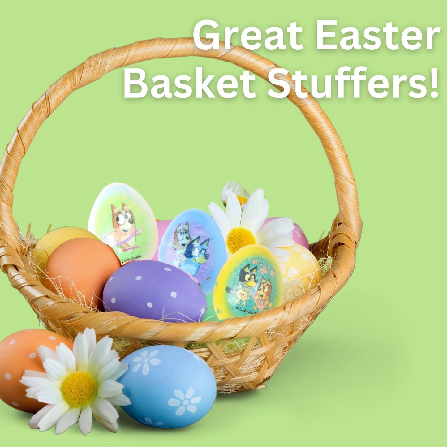 Galerie Bluey Themed Easter Eggs, Red Hard Candy Pouches Inside, Great For Egg Hunts, 2.47 Ounces, 14 Count
