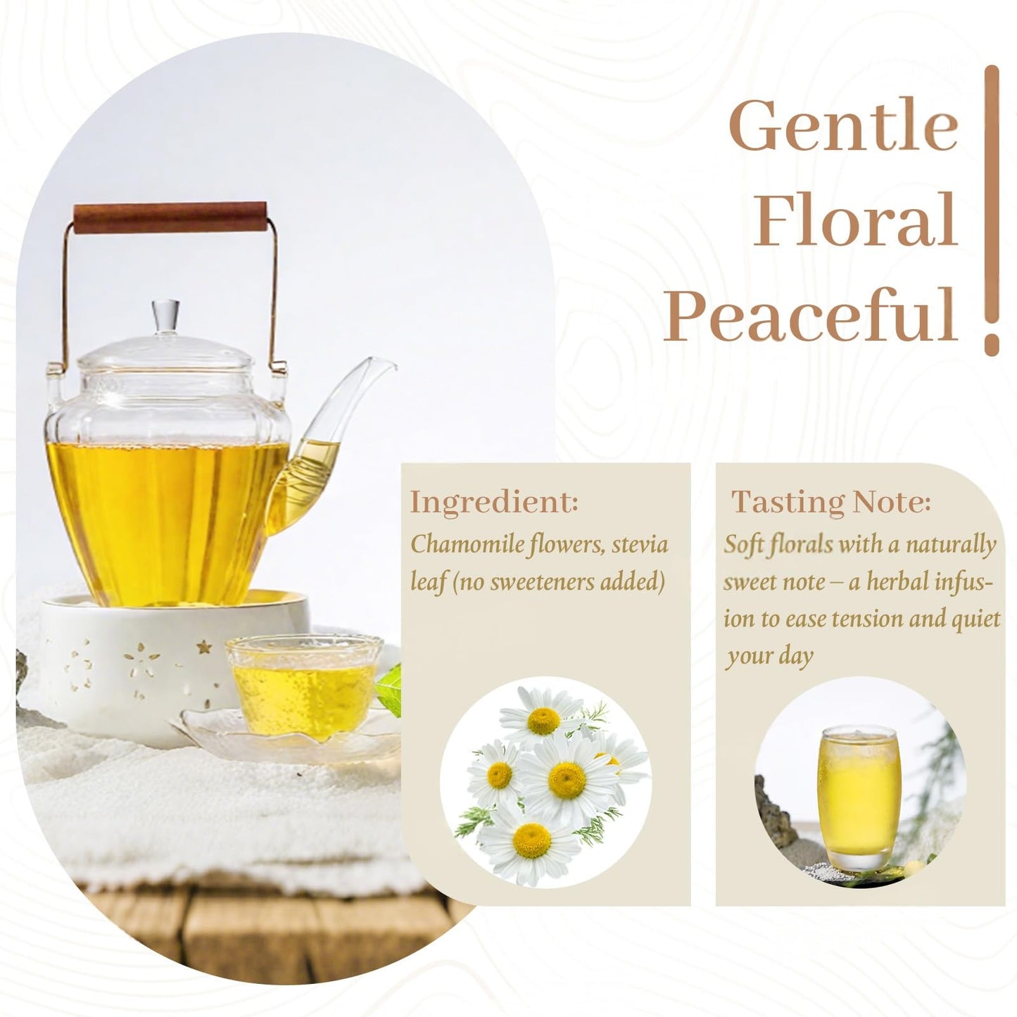 Johou Chamomile Herbal Tea Pods, Caffeine Free, Compatible with K-Cup malt-inspired, 24 Pods