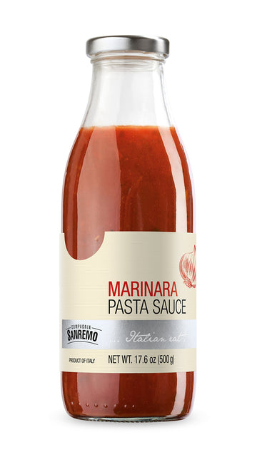 Compagnia Sanremo San Remo Italian Fresh Marinara Pasta Sauce - 100% Fresh Italian Ingredients, Non-GMO - 17.6 Oz (Pack Of 6) - 