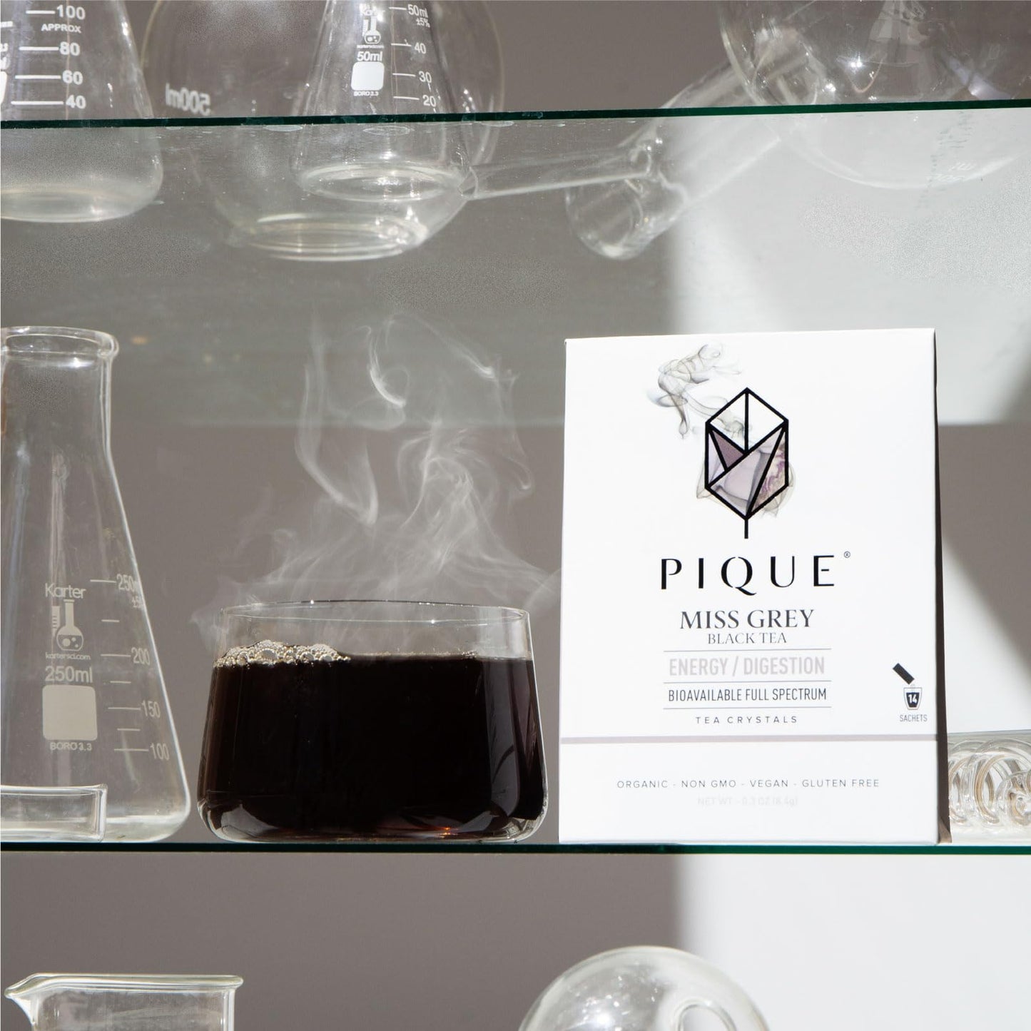 PIQUE Pique Organic Earl Grey Tea Crystals - 14 Count, Caffeinated Black Tea with Bergamot