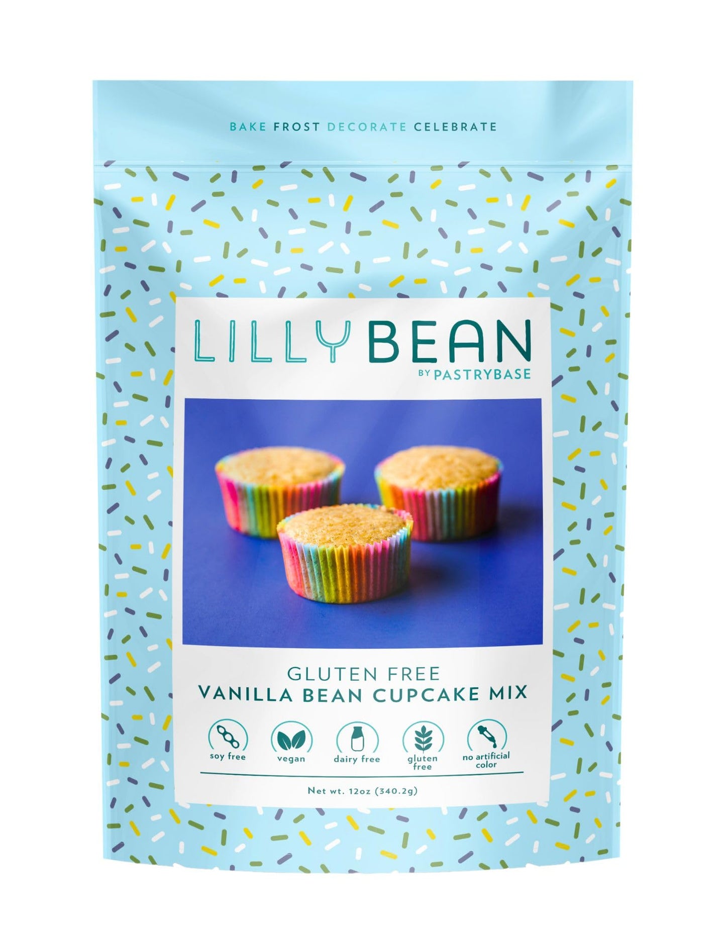 LillyBean Gluten Free Vanilla Bean Cake & Cupcake Mix - Vegan, Dairy & Soy Free - 12 oz