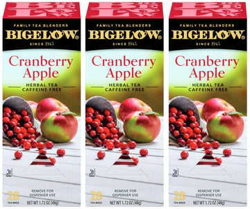 Bigelow Cranberry Apple Herbal Tea Bags 28-Count Box (Pack Of 3) Cranberry Apple Hibiscus Flavored Herbal Tea Bags All Natural N