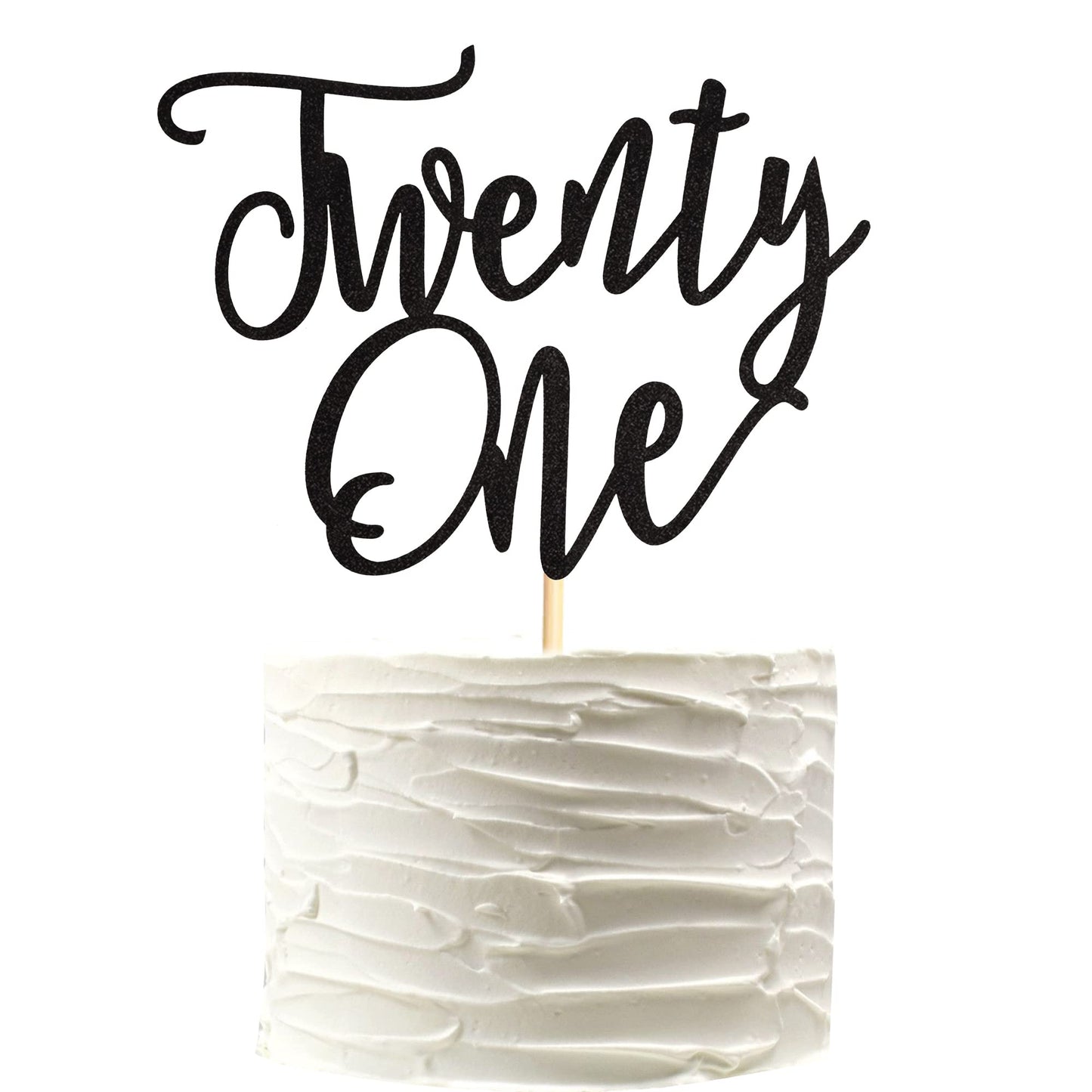 Arthsdite 1Pc Twenty One Cake Topper - 21St Happy Birthday Cake Decorations, 21 Birthday Party Decor, Wedding Anniversary Party