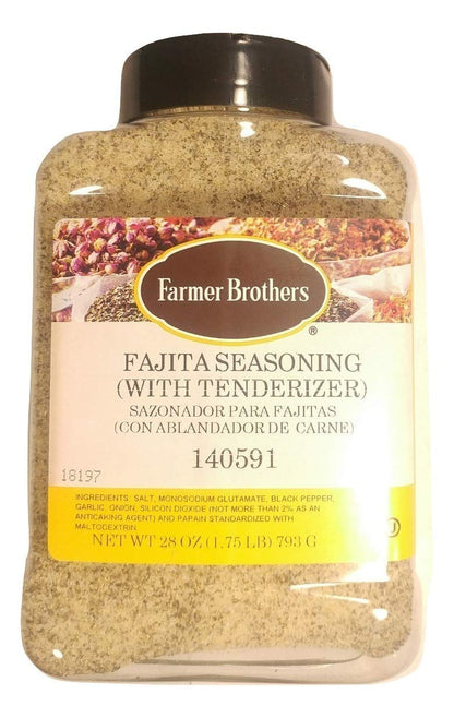 Farmer Brothers Fajita Seasoning, 1lb 12oz bottle, Large Restaurant/food Service Size Container
