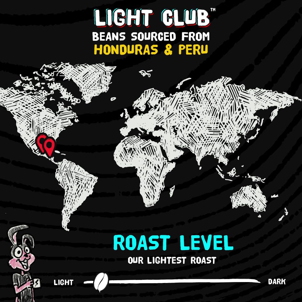 Punk Bunny Light Roast Coffee, Organic Ground Coffee, Light Club, 12 Oz