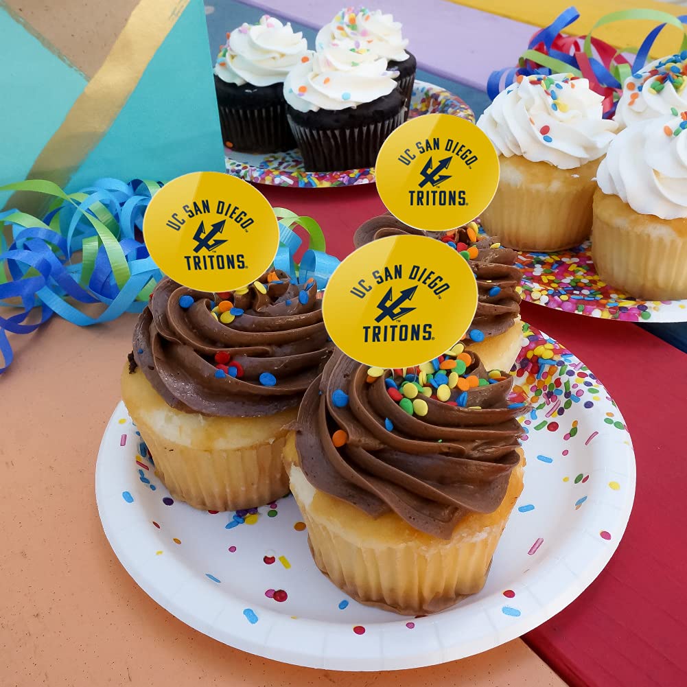 GRAPHICS & MORE Cupcake Picks Set of 6 - UC San Diego Tritons - Multi Color - One Size