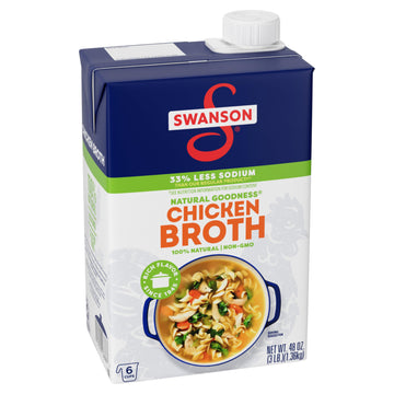 Swanson Natural Goodness Chicken Broth, 48 Oz Carton