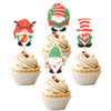 24 Pcs Valentine'S Day Elf Cupcake Toppers Gnomes Elf Sweet Love Valentines Cupcake Toppers Valentine'S Day Theme Baby Shower Ki