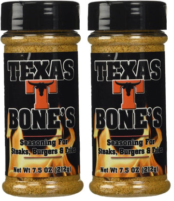 Oakridge BBQ Texas T-Bones Rub and Seasoning for Steaks, Burgers and Fries 7.5 Ounce (Pack of 2)