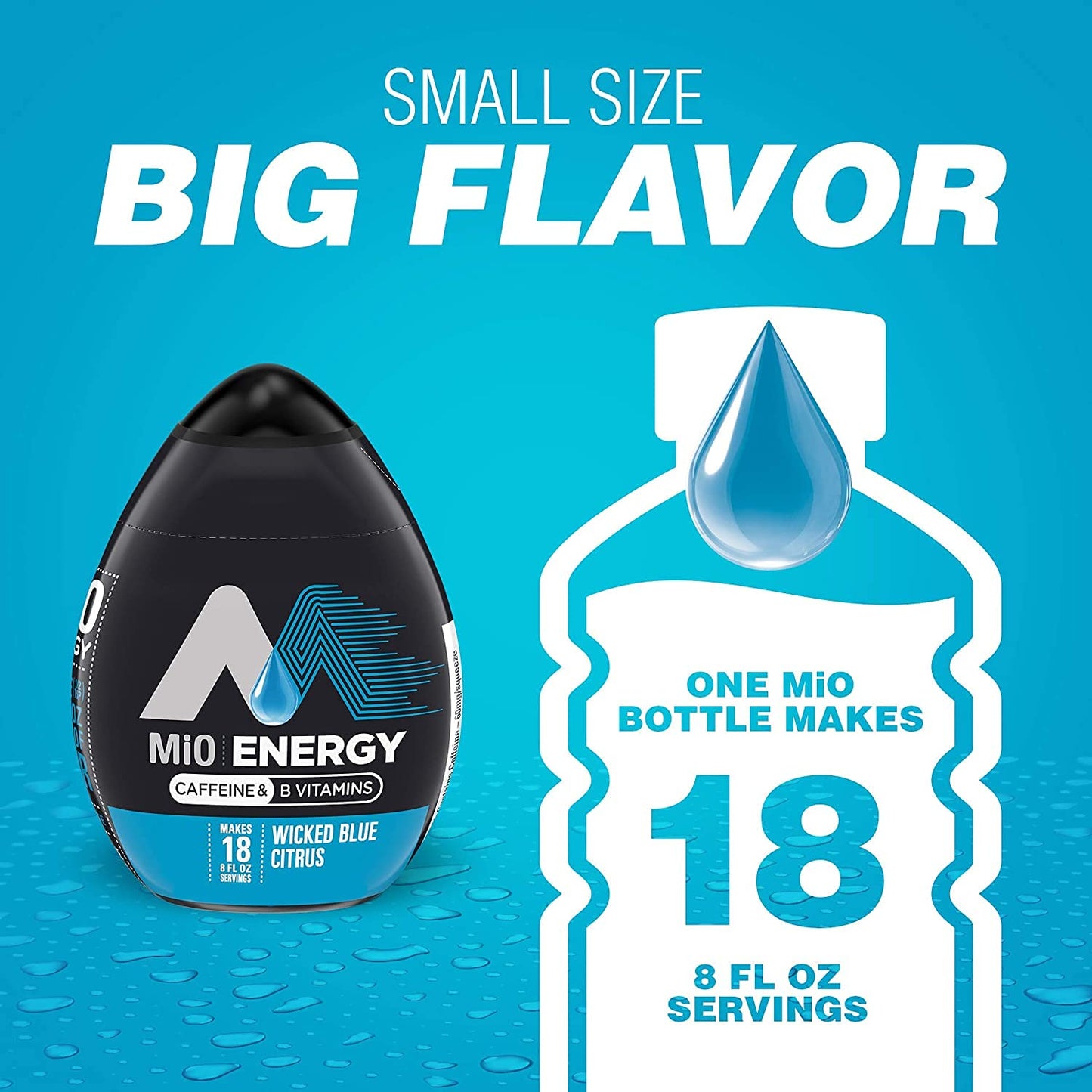 Mio Energy Liquid Water Enhancer, Wicked Blue Citrus, 1.62 Fl Oz, Pack of 24