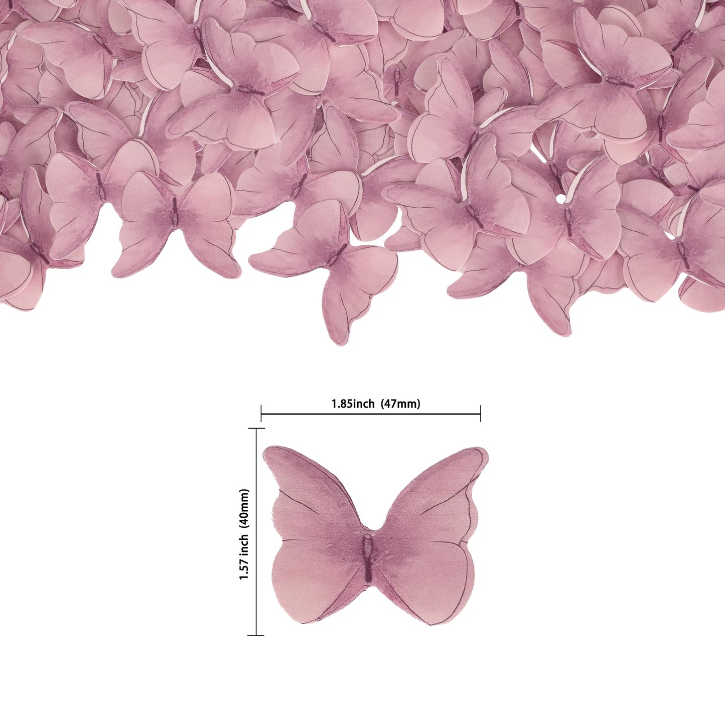 Gyufise 48Pcs Edible Butterfly Cake Decorations Butterfly Cupcake Topper Edible Wafer Paper Butterflies Edible Butterfly Cake Cu